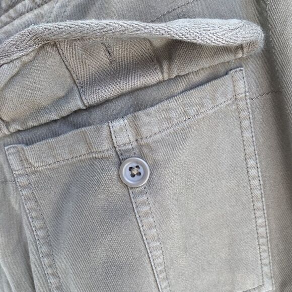 GoSilk Iconic Utility Cargo Ankle Zip Silk Blend Pant Military Green Size 6 - Picture 12 of 13